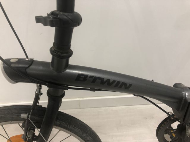 Bicicleta pegable BTWIN negra 20 pulgadas