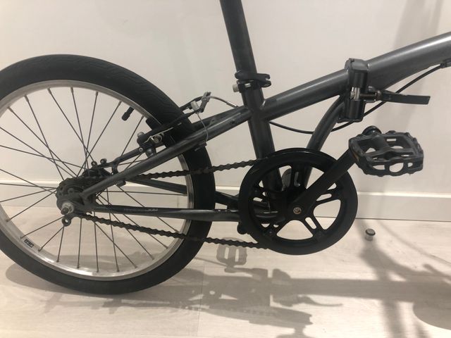 Bicicleta pegable BTWIN negra 20 pulgadas