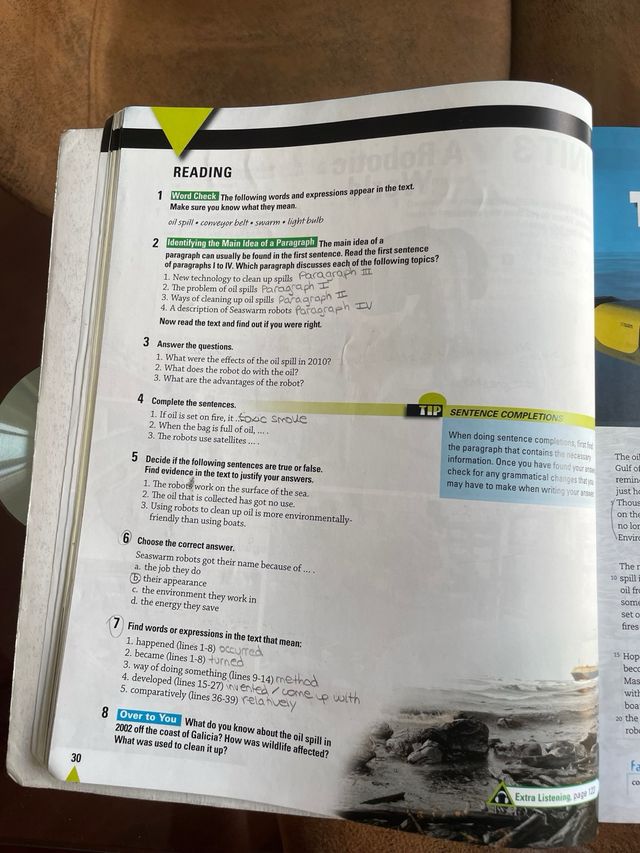 Contrast for 1º bachillerato student’s book