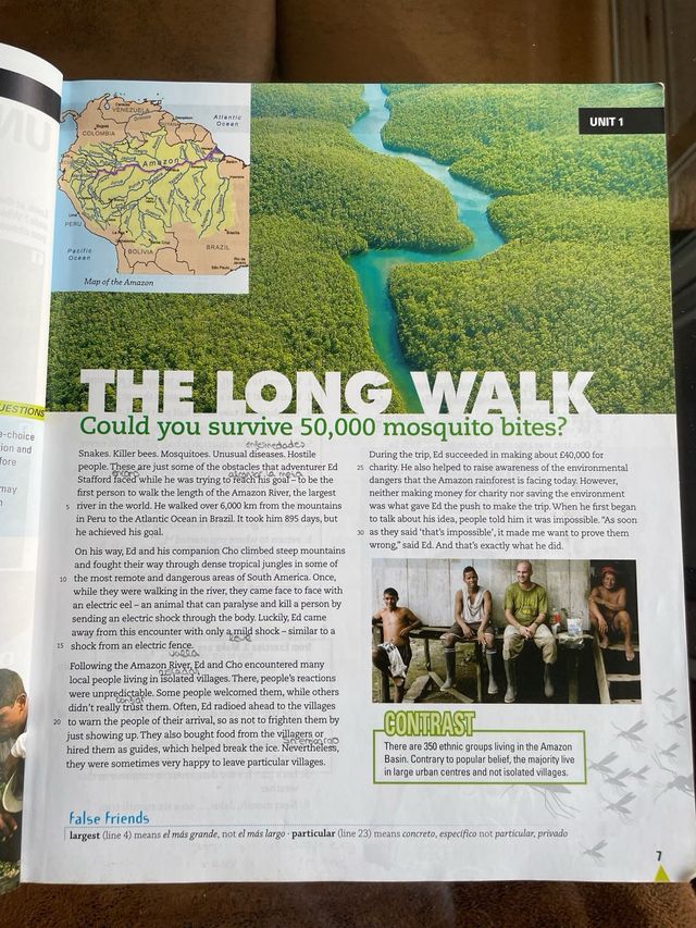 Contrast for 1º bachillerato student’s book