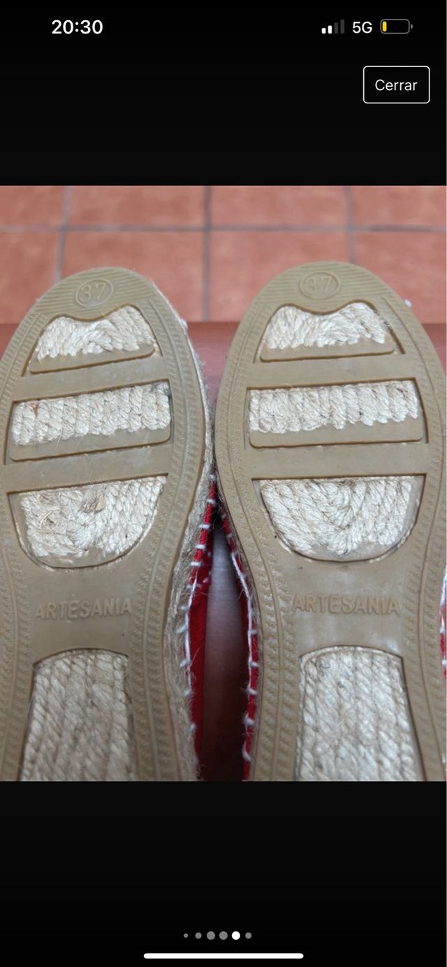 alpargata plana de esparto