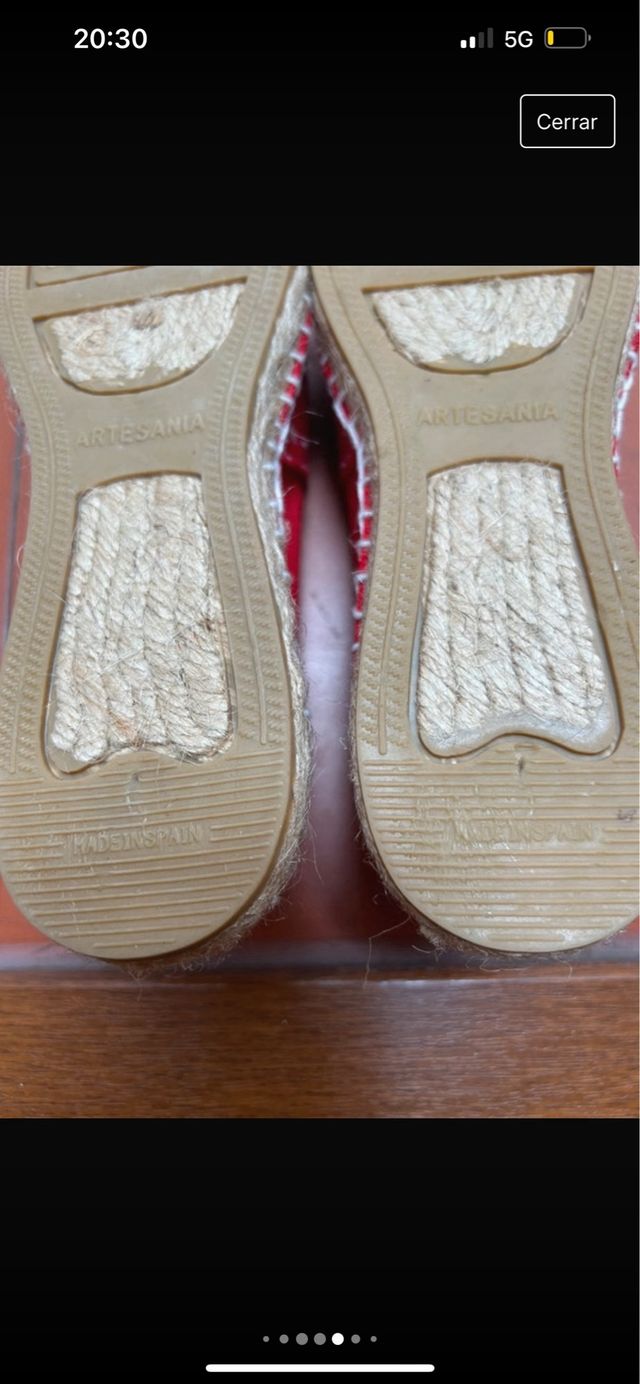 alpargata plana de esparto