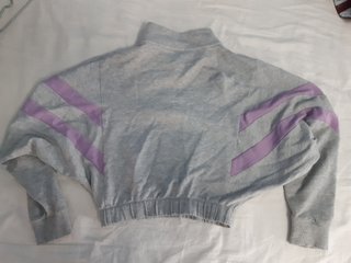 Sudadera corta vintage con cremallera