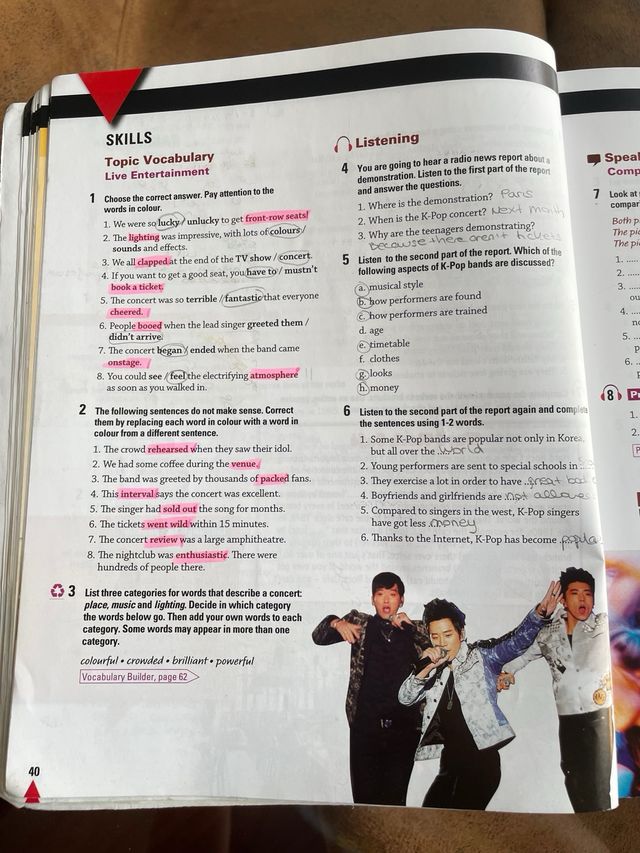 Contrast for 2º bachillerato student’s book