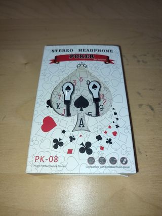 Auricolari cuffie poker picche
