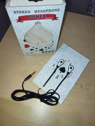 Auricolari cuffie poker picche