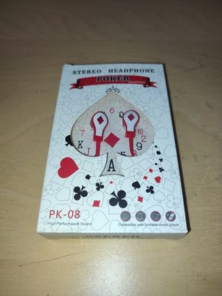 Auricolari cuffie poker quadri