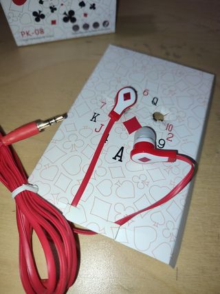 Auricolari cuffie poker quadri