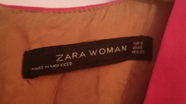 Vestido rosa Zara
