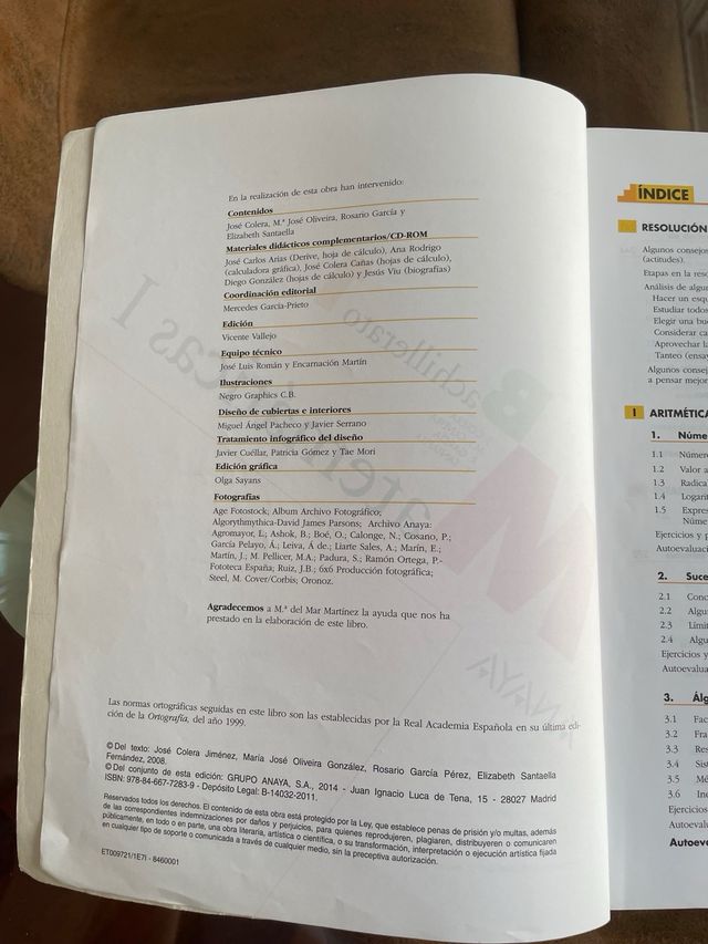 Matemáticas I 1º bachillerato