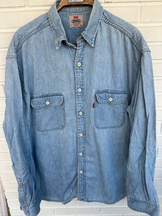 1 VINTAGE camisa vaquera azul LEVIS talla XL