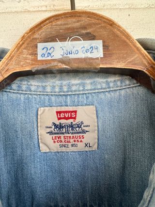 1 VINTAGE camisa vaquera azul LEVIS talla XL