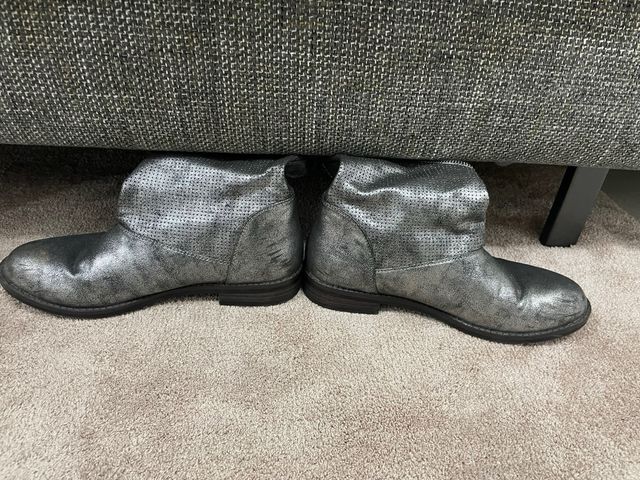 Stivaletti Argentati Bata - Vera Pelle