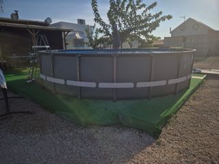 Piscina desmontable de lona 6,10 x 1,22