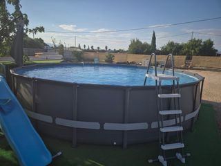 Piscina desmontable de lona 6,10 x 1,22