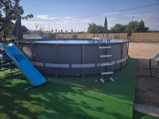 Piscina desmontable de lona 6,10 x 1,22