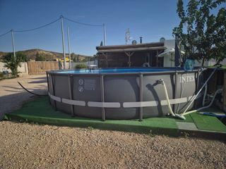 Piscina desmontable de lona 6,10 x 1,22