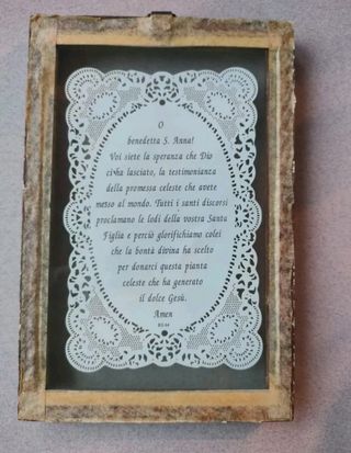 Cornicetta vintage con santino