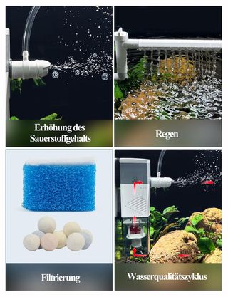 filtro de aquário interno boxtech 4 em 1  450L/H