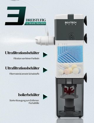 filtro de aquário interno boxtech 4 em 1  450L/H