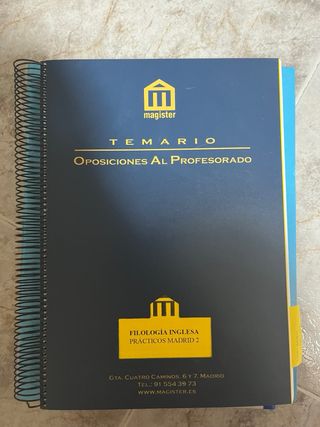 Temario oposiciones maestro inglés Madrid