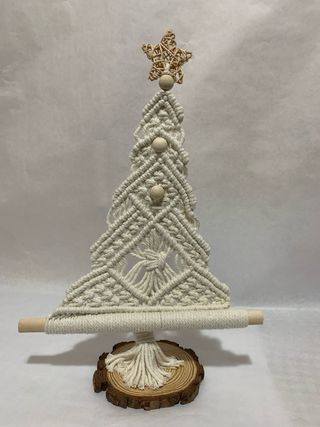 Macrame Adorno de Navidad sobremesa 