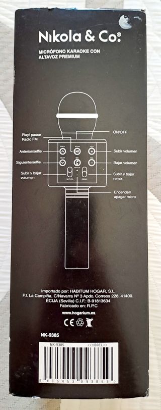 Karaoke Micrófono Nikola & Co.