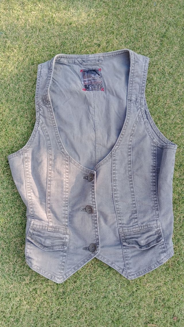 Chaleco vaqueros gris talla s
