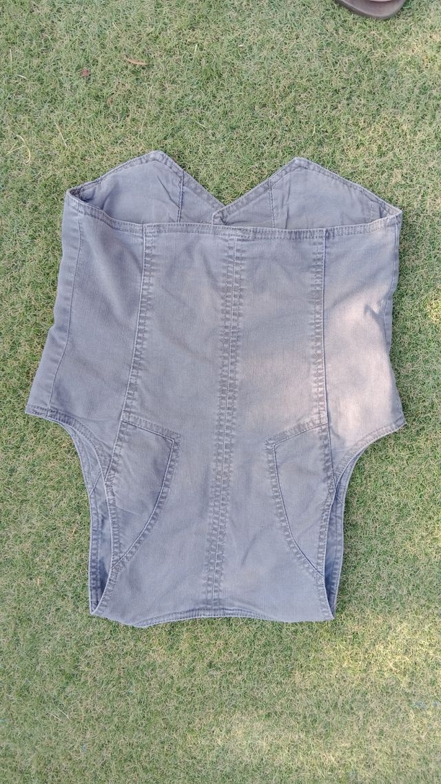Chaleco vaqueros gris talla s