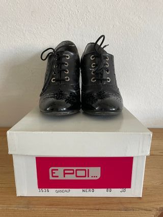 Francesine nere con tacco 38