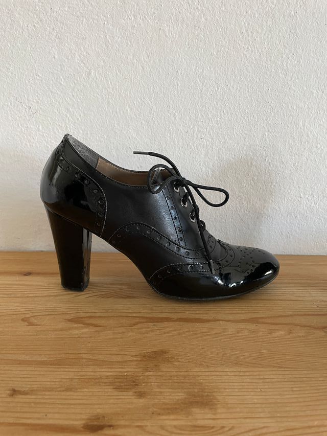 Francesine nere con tacco 38