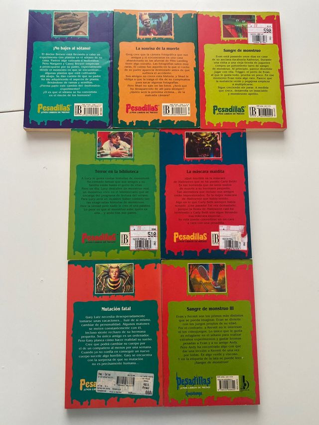 Pesadillas Stine, números 5, 6, 7, 9, 12, 15 y 21