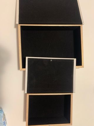 Coppia portagioie a forma di libri 