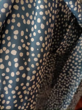 Mono azul petróleo con pintas