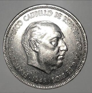Moneda España 5 pts.1949 *50 Franco (MBC+++)!!