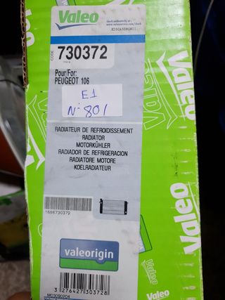 Peugeot 106 I radiador de agua