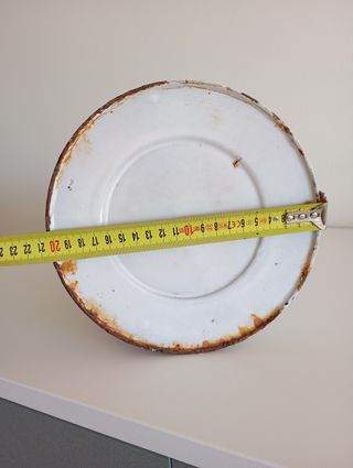 Jarra Aguamanil o Jofaina esmaltado antiguo