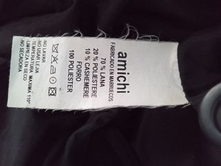 Abrigo negro de paño mujer