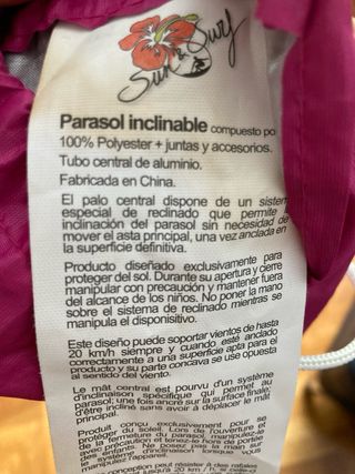 Parasol Sombrilla Playa Rosa