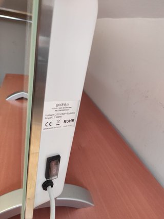 Radiador eléctrico de cristal Gridinlux 1500W – B