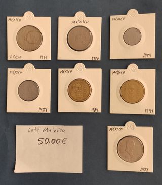 Lote Monedas EEUU Argentina México Brasil Chile 5