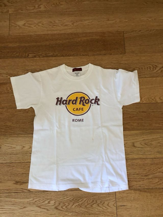 Tshirt bianca uomo hard rock Rome