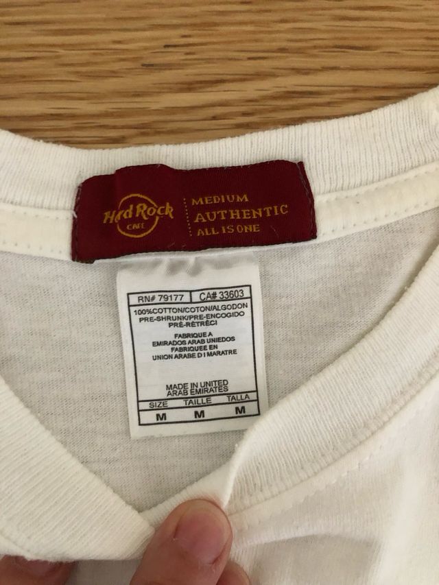 Tshirt bianca uomo hard rock Rome