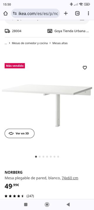 Mesa cocina y salón