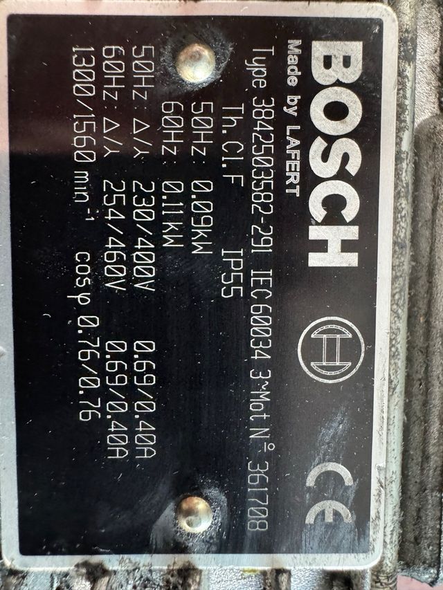 Moto reductor bosch 90 W reductor 1:20