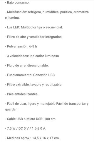 Ventilador pequeño de agua