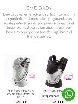 Mochila porteo ergonómico