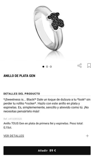 Anillo Tous