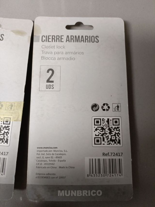 Cierre armario infantil