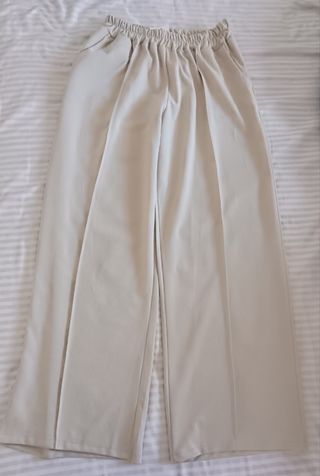 Traje chaqueta elástico beige